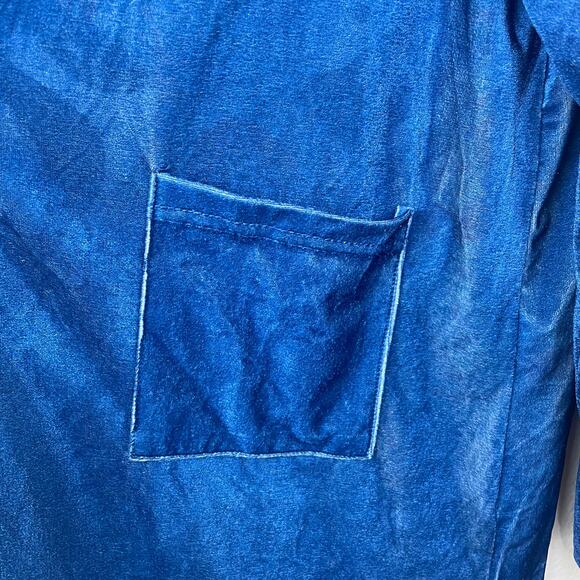 Vintage Womens Kimono Sz L Velvet Panda Bears Boho Robe Unique Rare Whimsigoth - Picture 5 of 7